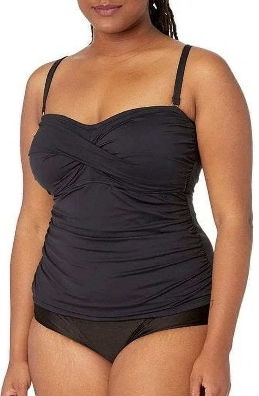 La Blanca Island Goddess Bandeau Tankini Top 8 NWT
